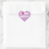 Sticker Cœur J'aime mon chaton (Sac)