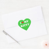 Sticker Cœur J'aime mon chaton (Enveloppe)