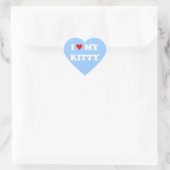 Sticker Cœur J'aime mon chaton (Sac)