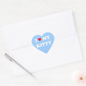 Sticker Cœur J'aime mon chaton (Enveloppe)