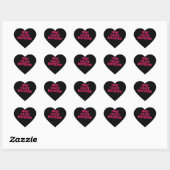 Sticker Cœur J'aime mon copain fou (Feuille)
