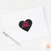 Sticker Cœur J'aime mon copain fou (Enveloppe)