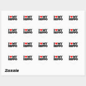 STICKER CŒUR J'AIME MON HIPPO (Feuille)