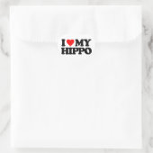 STICKER CŒUR J'AIME MON HIPPO (Sac)