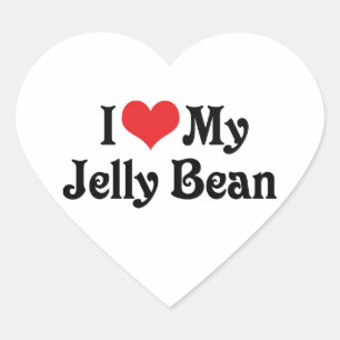 Sticker Cœur J'Aime Mon Jelly Bean