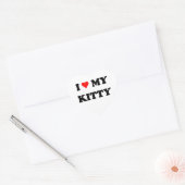 Sticker Cœur J'Aime Mon Kitty (Enveloppe)