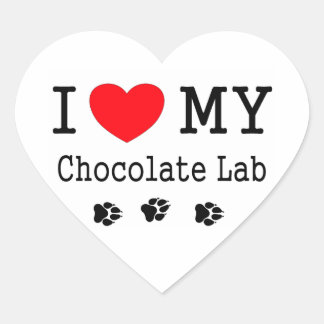 Sticker Cœur J'Aime Mon Laboratoire De Chocolat