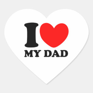 Sticker Cœur J'aime mon papa