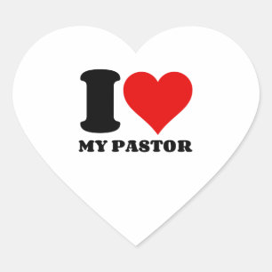 STICKER CŒUR J'AIME MON PASTOR