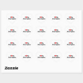 Sticker Cœur J'aime mon petit ami (Feuille)