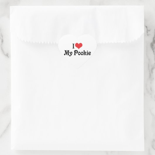 Sticker Cœur J'Aime Mon Pookie (Sac)