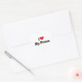Sticker Cœur J'aime mon prince (Enveloppe)