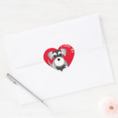 Sticker Cœur J'Aime Mon Schnauzer Miniature (Enveloppe)