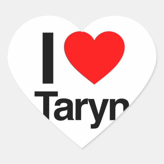 Sticker Cœur j'aime taryn (Devant)