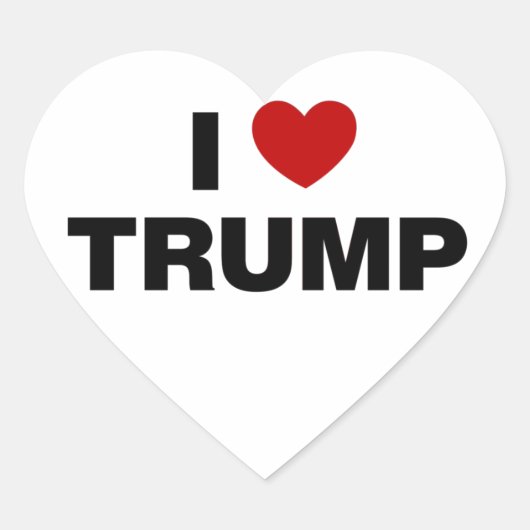 Sticker Cœur J'aime Trump (Devant)