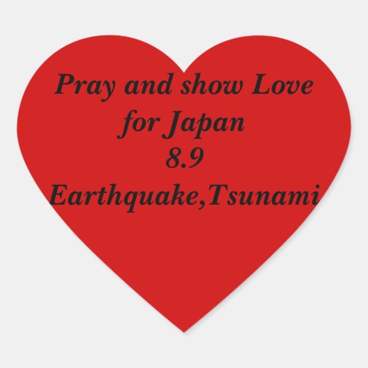 Sticker Cœur Japon avec amour_ (Devant)