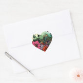 Sticker Cœur Jardin des colibris (Enveloppe)