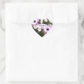 Sticker Cœur Jardin Fleur De Faisée Violet Blanc Avec Beaucoup  (Sac)