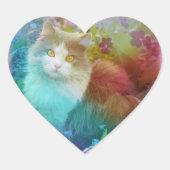 Sticker Cœur Jasmine the Kitty (Devant)