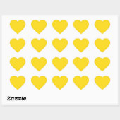 Sticker Cœur jaune (Feuille)