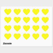 Sticker Cœur Jaune clair (couleur solide) (Feuille)