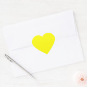 Sticker Cœur Jaune clair (couleur solide) (Enveloppe)