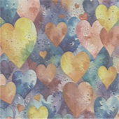Sticker coeur jaune rose orange (Devant)