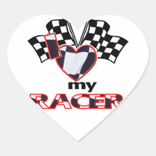 Sticker Cœur J'Coeur Mon Racer