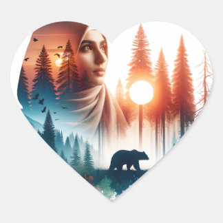 Sticker Cœur Je choisis l'ours