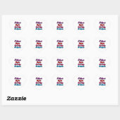 STICKER CŒUR JE PARLE ANGLAIS MAIS J'AIME L'ESPAGNOL (Feuille)
