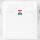 STICKER CŒUR JE PARLE ANGLAIS MAIS J'AIME L'ESPAGNOL (Sac)