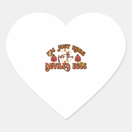 Sticker Cœur Je suis juste ici pour les oeufs dévilés Super Tha (Devant)