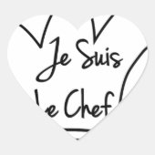 Sticker Cœur Je Suis Le Chef (Devant)