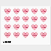 Sticker Cœur Je suis votre conversation de Saint Valentin rose (Feuille)