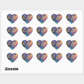 Sticker Cœur Je t'aime (Feuille)