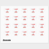 Sticker Cœur Je T'Aime (Feuille)