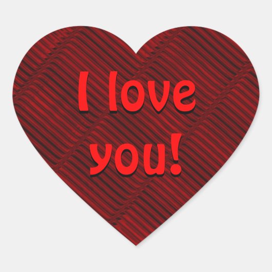 Sticker Cœur Je T'Aime ! (Devant)