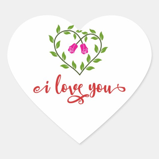 Sticker Cœur Je T'Aime (Devant)