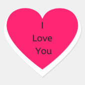 Sticker Cœur Je t'aime (Devant)