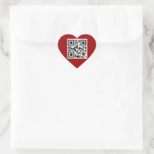 Sticker Cœur Je t'aime Code QR (Sac)