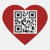 Sticker Cœur Je t'aime Code QR (Devant)