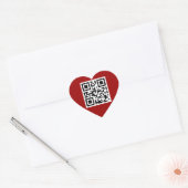 Sticker Cœur Je t'aime Code QR (Enveloppe)
