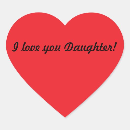 Sticker Cœur Je t'aime Fille ! (Devant)