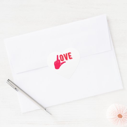 Sticker Cœur Je t'aime plus. (Enveloppe)