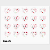 Sticker Cœur Je t'aime, Valentine (Feuille)
