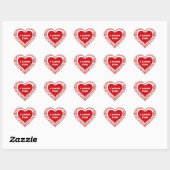 Sticker Cœur Je T'Aime Valentines Rouge Et Blanc (Feuille)
