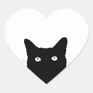 Sticker Cœur Je vois Cat Click to Select Your Color Decor