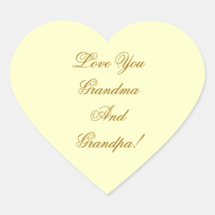 STICKER CŒUR JE VOUS AIME GRAND-MÈRE, GRANDPA.