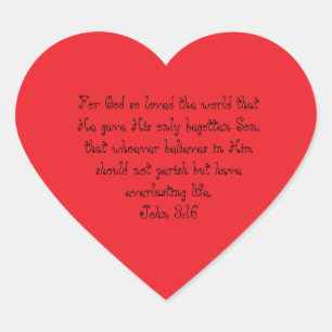 Sticker Cœur Jean 3:16