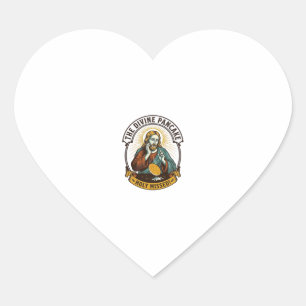 Sticker Cœur Jésus a laissé tomber la crêpe parfaite en retourn